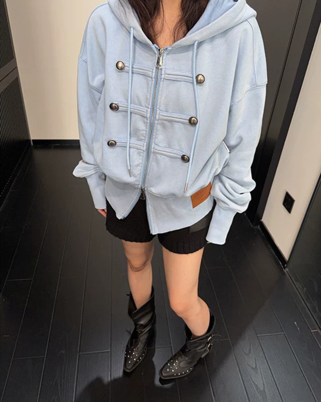 Napoleon-Style Zip-Up Hoodie YLS1071