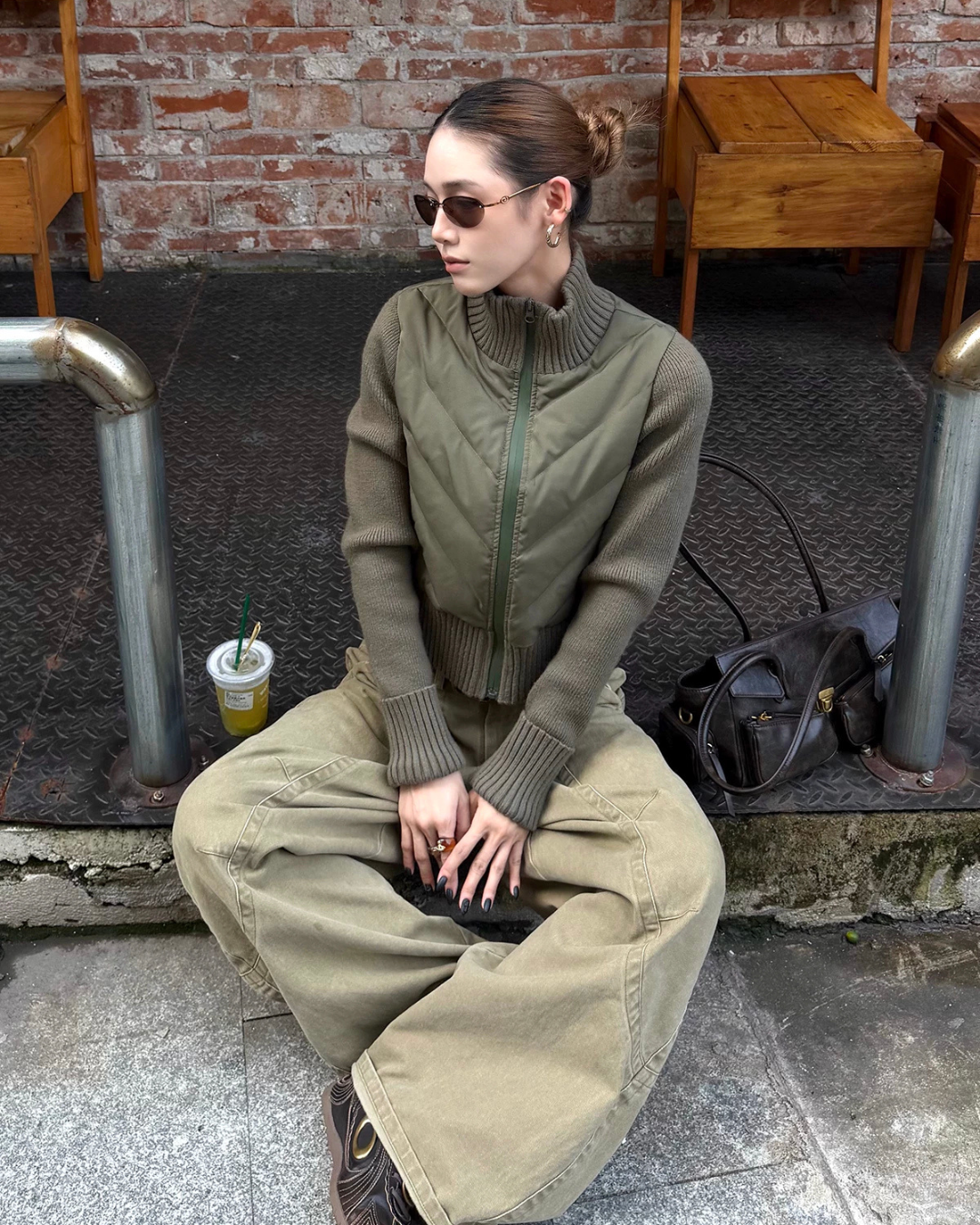 Knit Panel Quilted Knit Jacket WWP0019