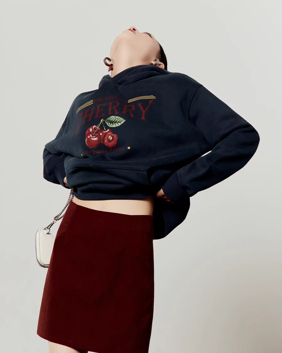 Cherry Print Hoodie LLA0601