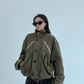 Stand Collar Balloon Sleeve Jacket YLS0921