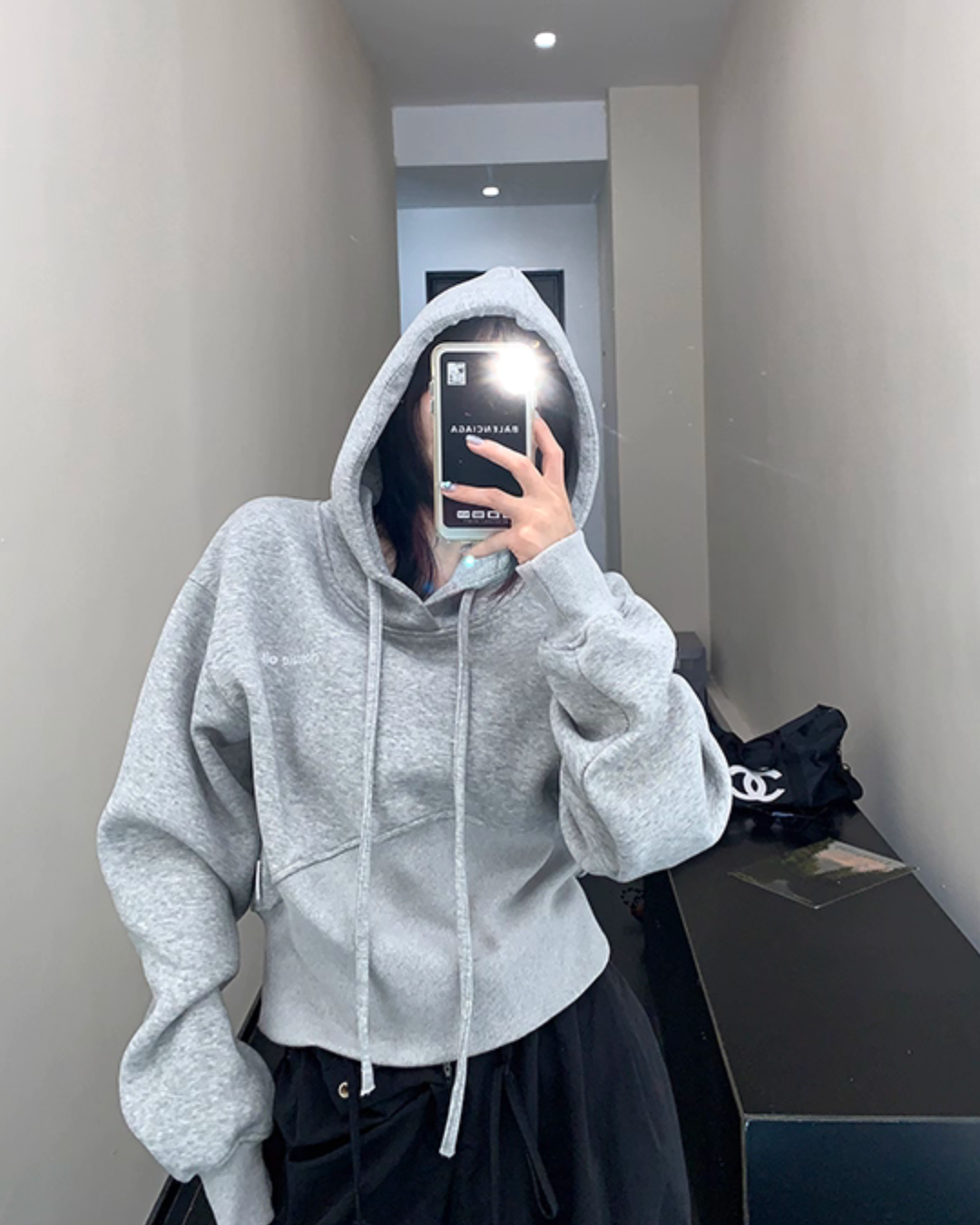 Vintage Short Hood Sweatshirt YLS0915