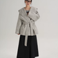 Open Collar Long Coat SRS0414