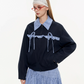 Retro Check Patchwork Jacket / A-Line Skirt MDB0011