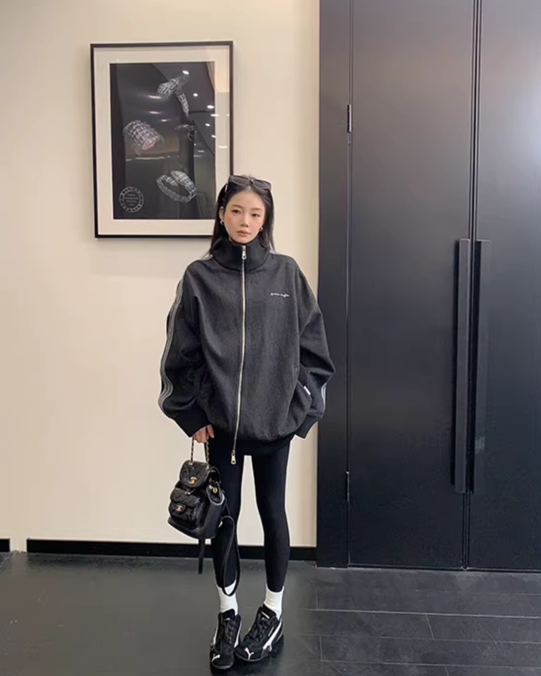 Sideline Denim Track Jacket YLS1017