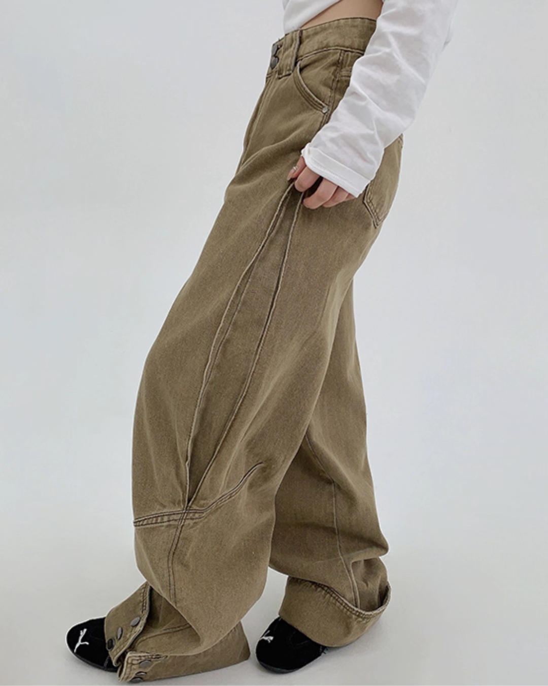 Vintage Straight Wide Pants YLS0972