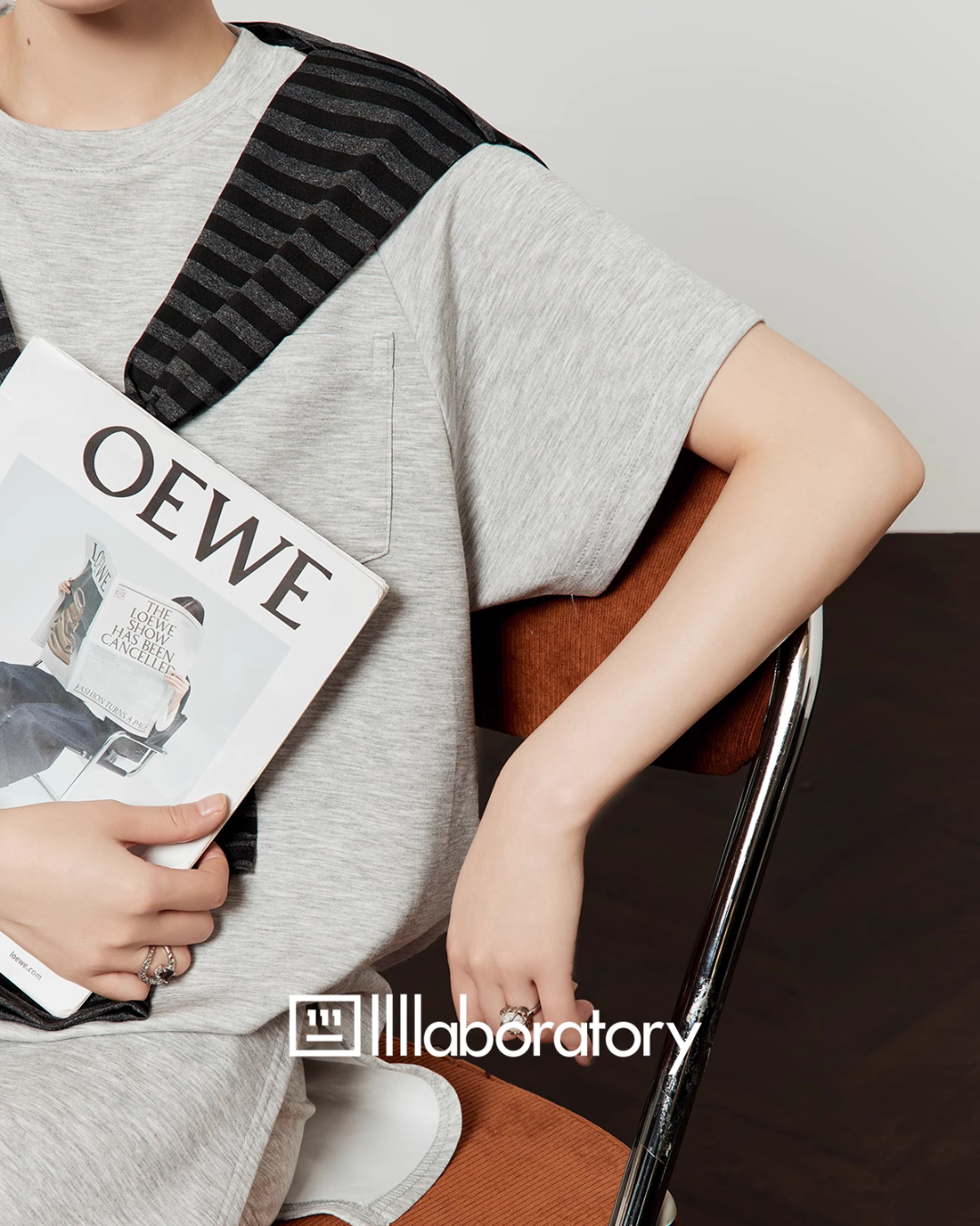 Light Gray Short Sleeve Top / Mini Skirt LLA0450