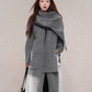 Scarf Collar Wool Coat WDB0004
