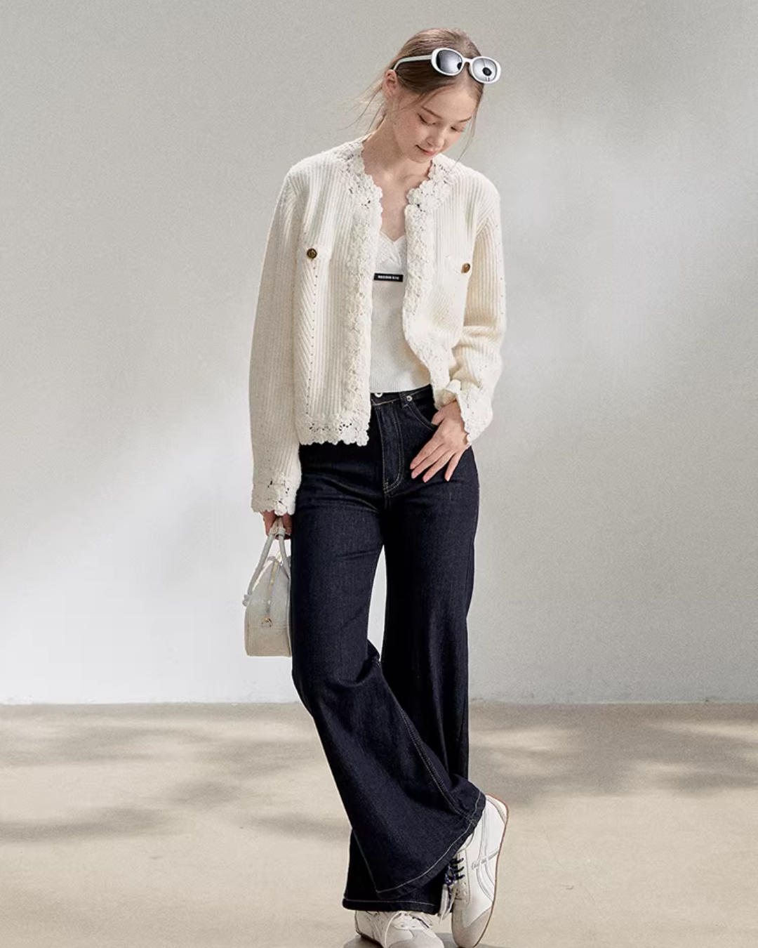 Flower Lace Knit Cardigan RCR0009