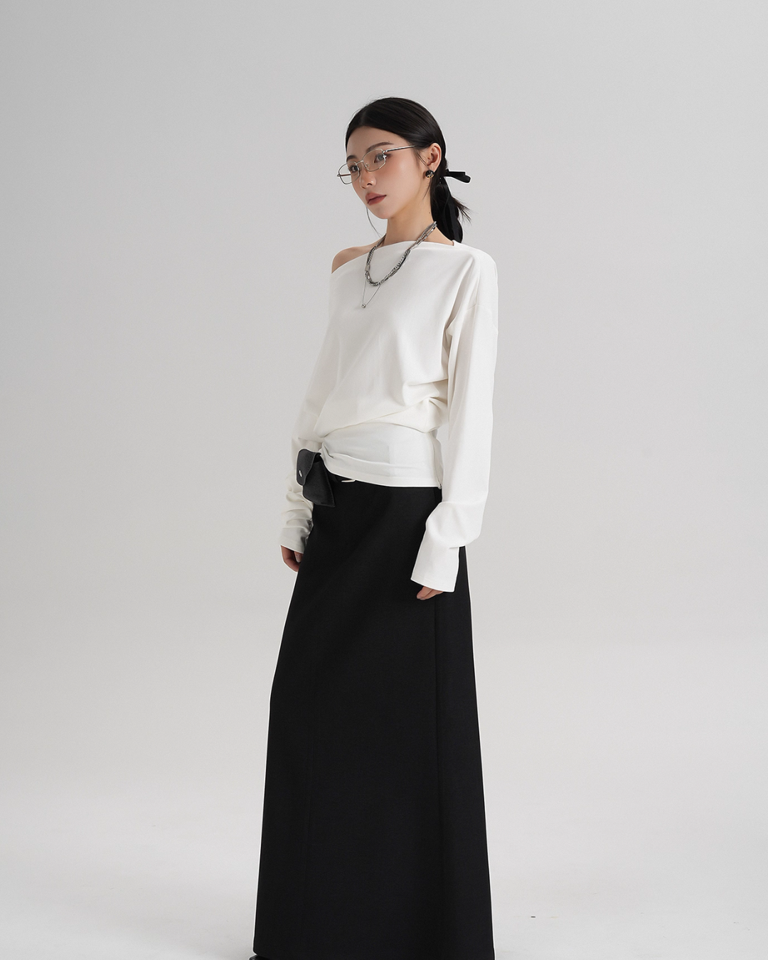 Off-Shoulder Loose Mini Top SRS0357