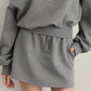 One-Shoulder Sweatshirt Top / Mini Skirt DPY0069