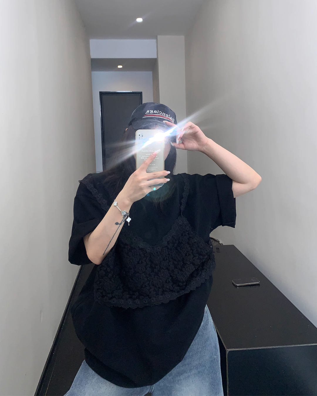 Race Bustier Layered Style T-shirt YLS0877