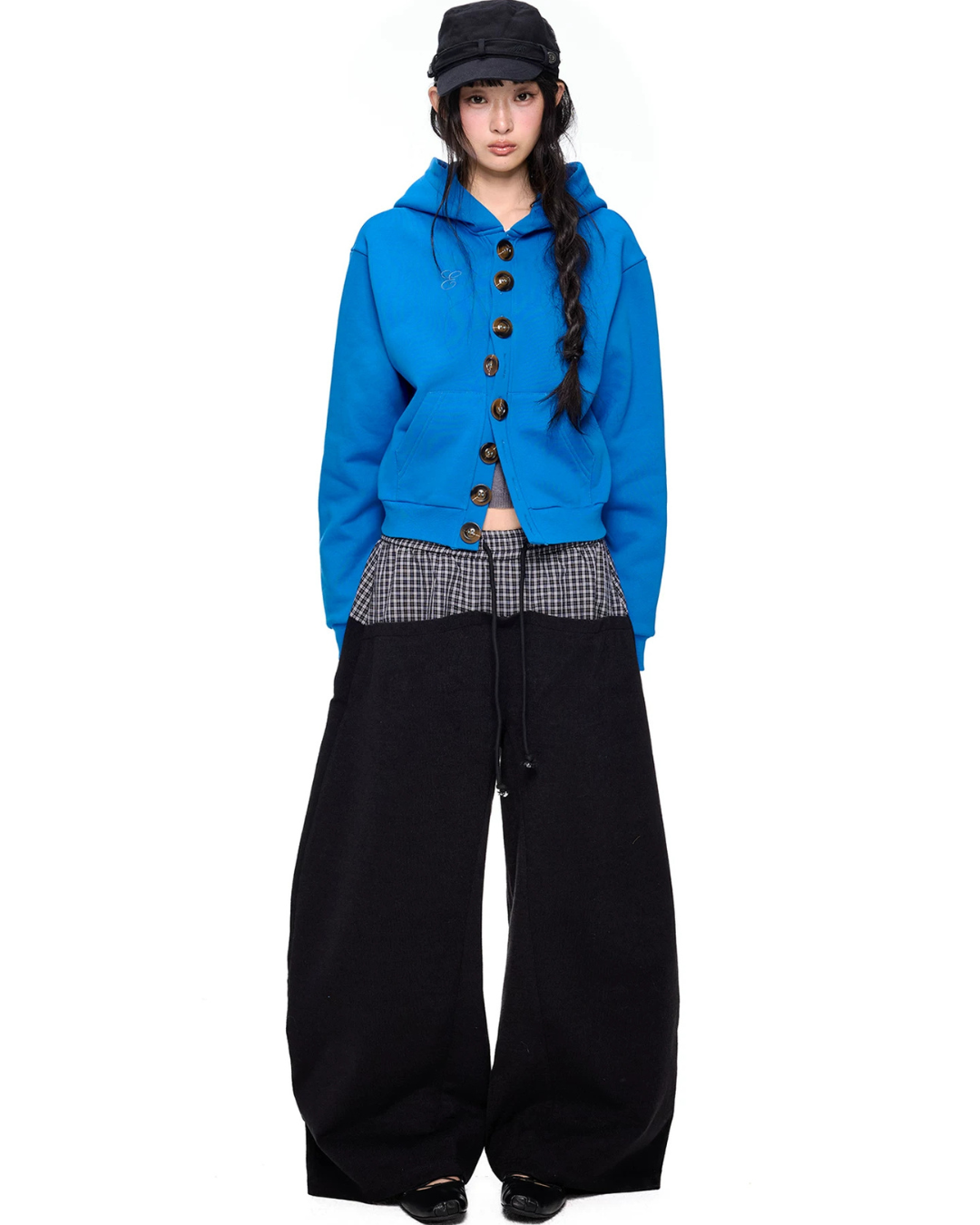 Multi-Button Short Hoodie Cardigan EZK0108