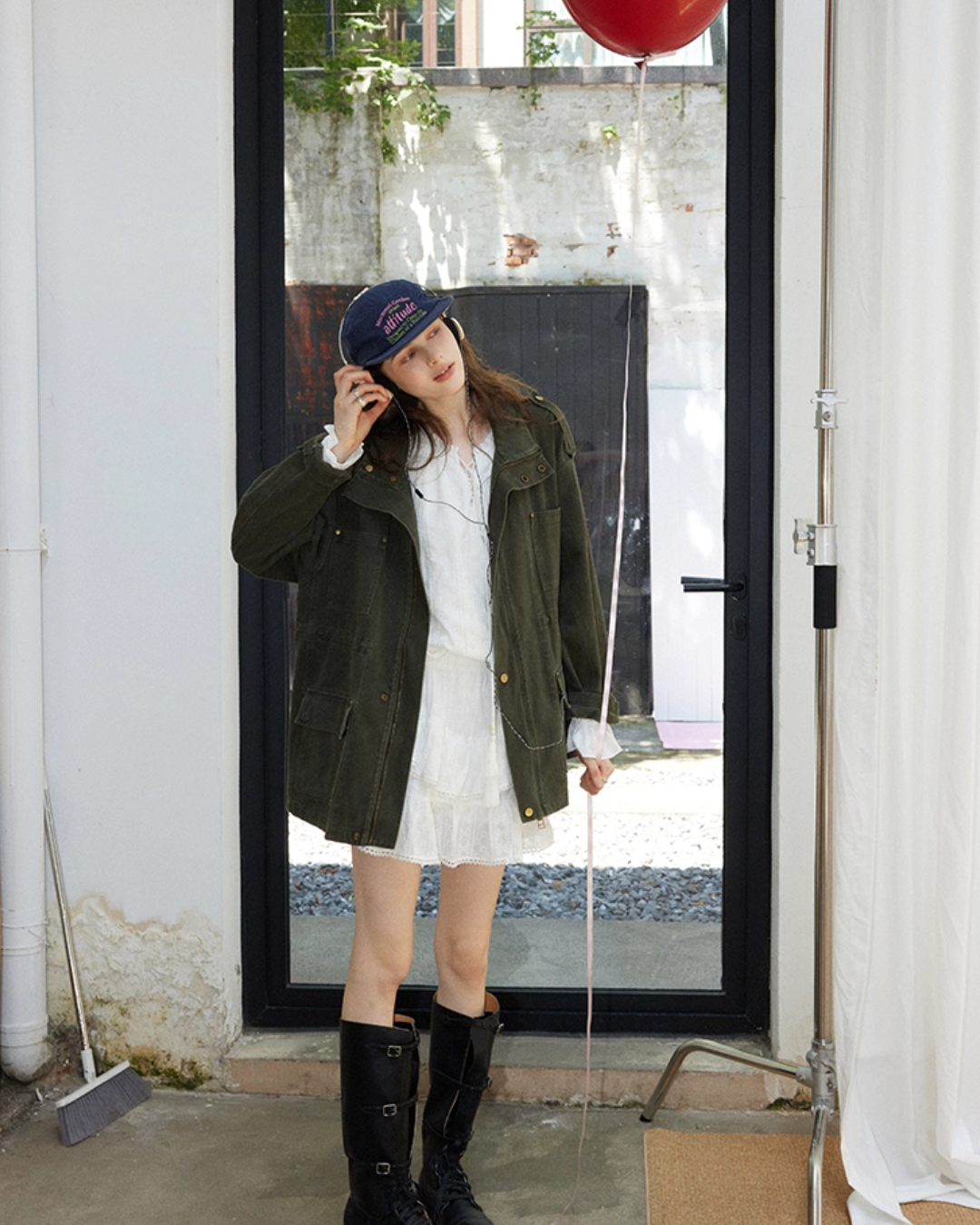Stand Collar Dolman Mods Jacket RLZ0016