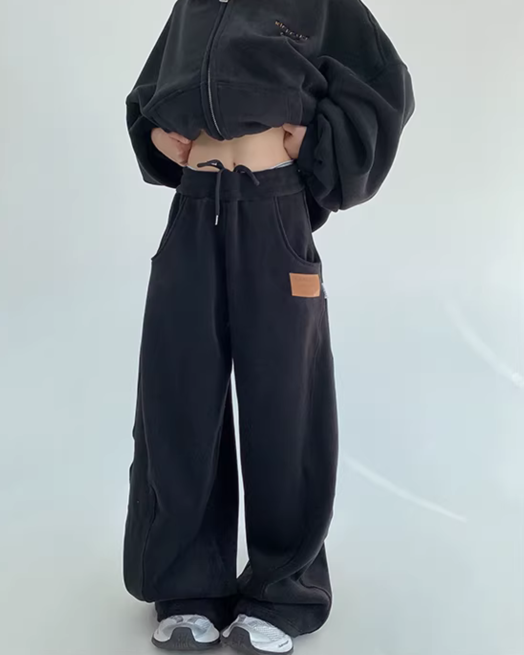 Fleece Zip-Up Hoodie / Fleece Wide Pants YLS1016