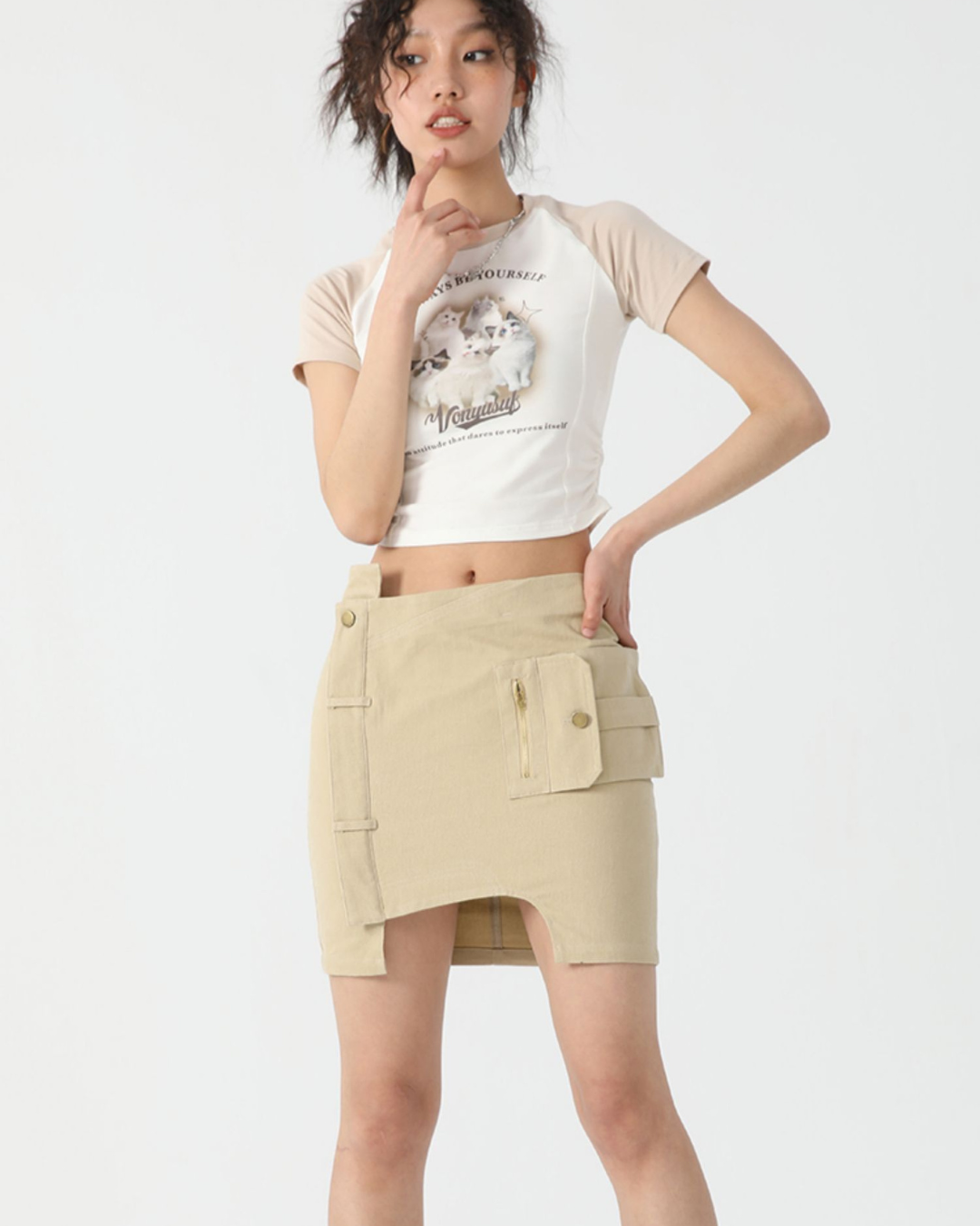 Retro Trendy Slim Short Top VNY0011