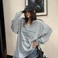 V-Neck Print Long Sleeve T-Shirt  YLS1044
