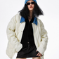 Color Block Collar Down Jacket ICM0108