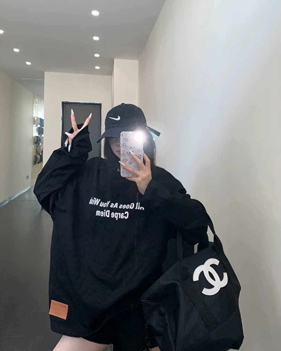 Logo Oversized Long-Sleeve T-Shirt YLS1061