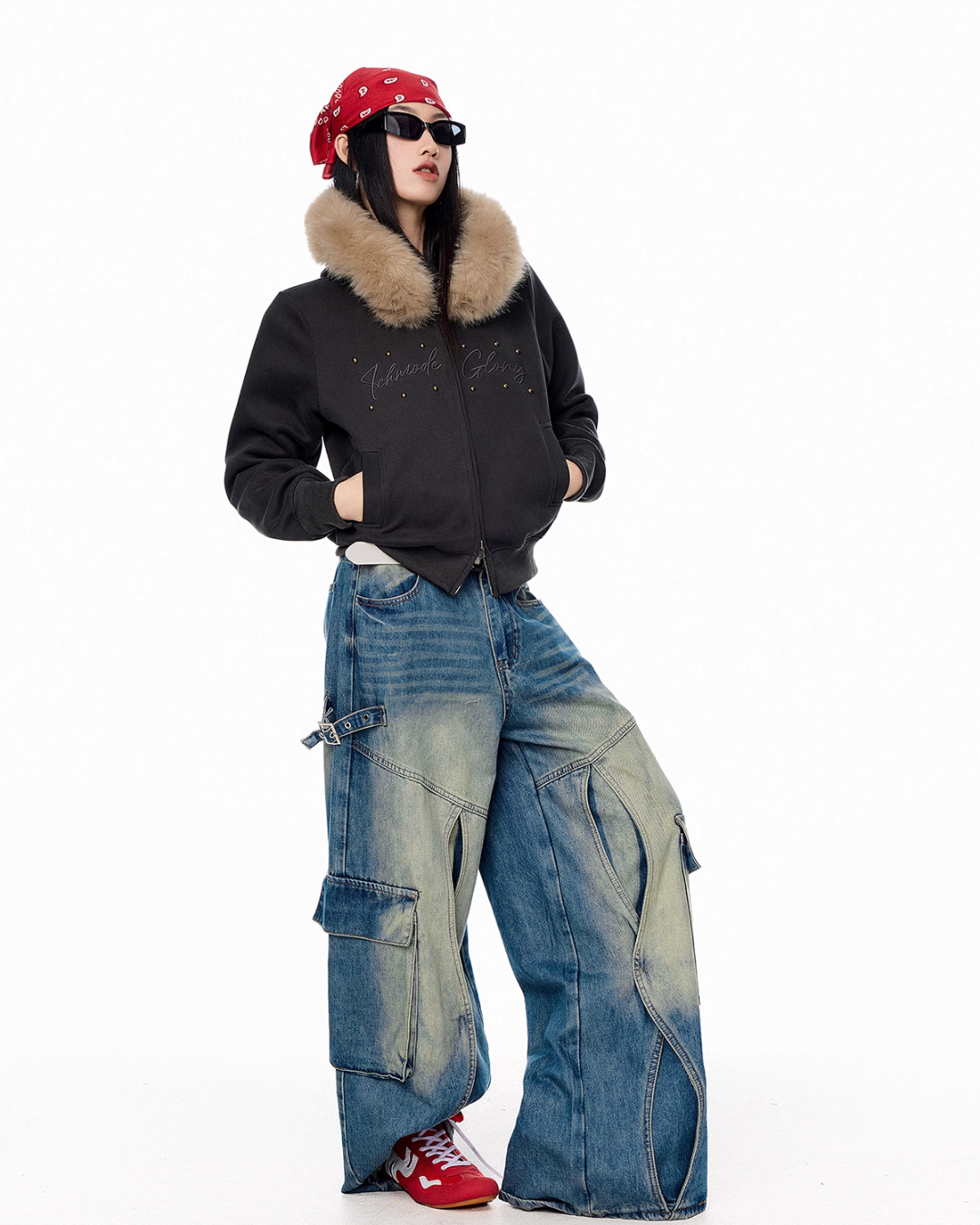 Fur Hood Zip Hoodie ICM0093