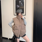 Stand Collar Cotton Down Vest YLS1012