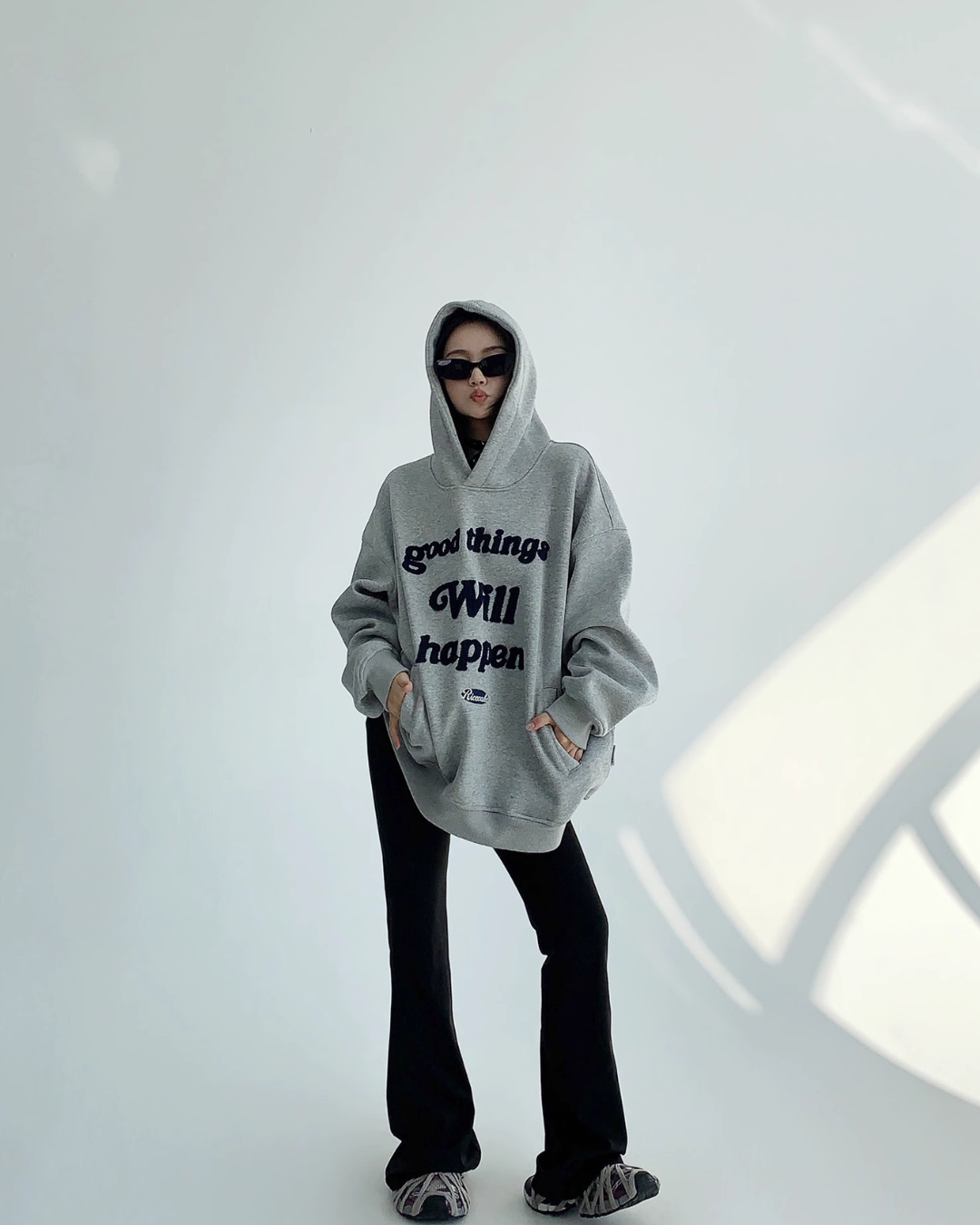 Logo Embroidered Sweatshirt Hoodie YLS0689