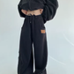 Fleece Zip-Up Hoodie / Fleece Wide Pants YLS1015