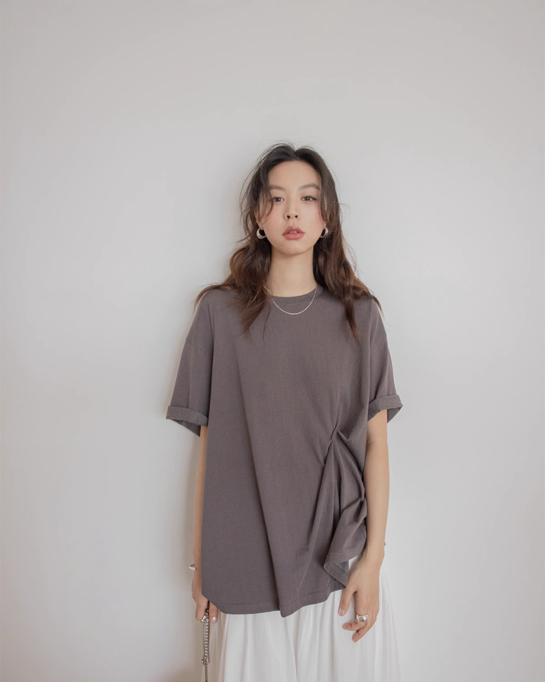 Back Button Casual T-Shirt VNS0015