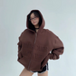 Embossed Logo Zip Hoodie YLS0910