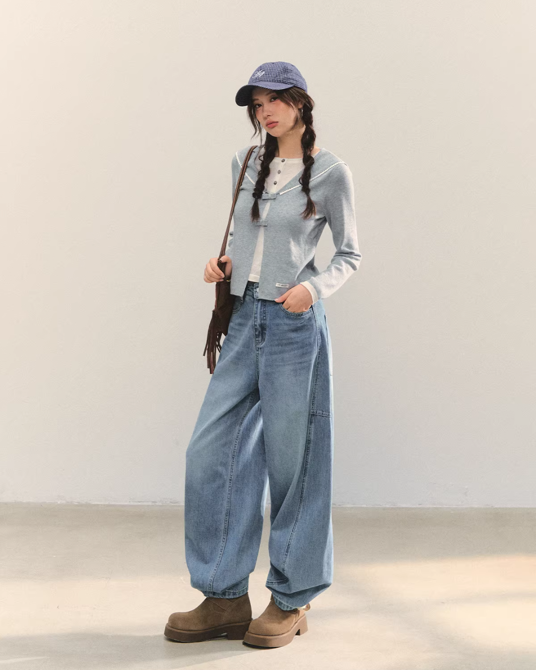 Sailor Collar Layered-Style Top ASG0078