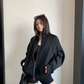 Rib-Knit Switch Zip-Up Blouson YLS1056