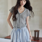 French Sleeve Knit Top SMS0027