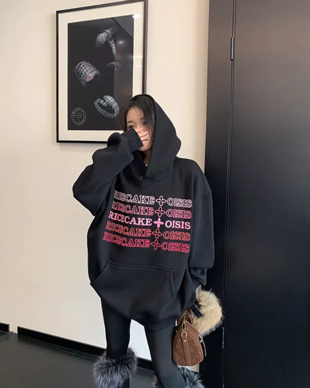 Embossed Logo Loose Hoodie YLS1024