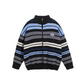 Retro Turtleneck Border Cardigan EZK0002