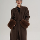 Fur Cuff Long Coat SRS0403
