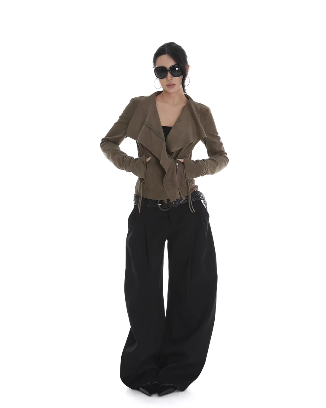 Suede Slim Short Jacket IMX0002