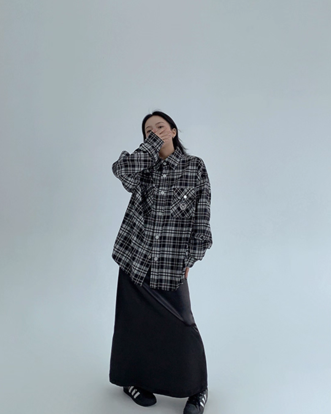 Oversized Check Shirt YLS0900