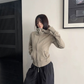 High-Neck Hooded Zip-Up Hoodie YLS1057