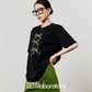 Ribbon Print T-Shirt / A-Line Mini Skirt LLA0486