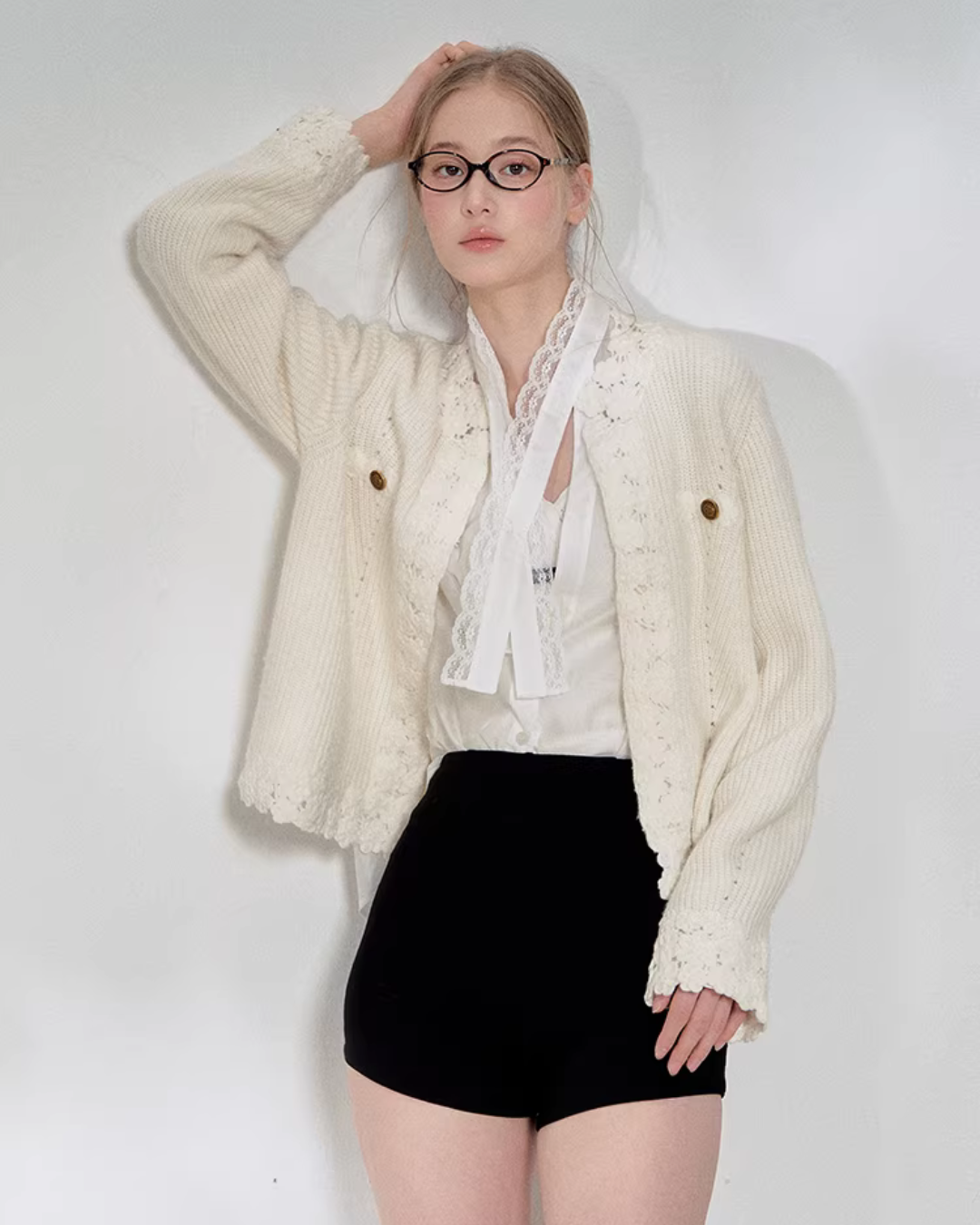 Flower Lace Knit Cardigan RCR0009