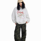 Flower Motif Loose Hoodie ICM0076