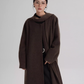 Tie Collar Long Coat SRS0384