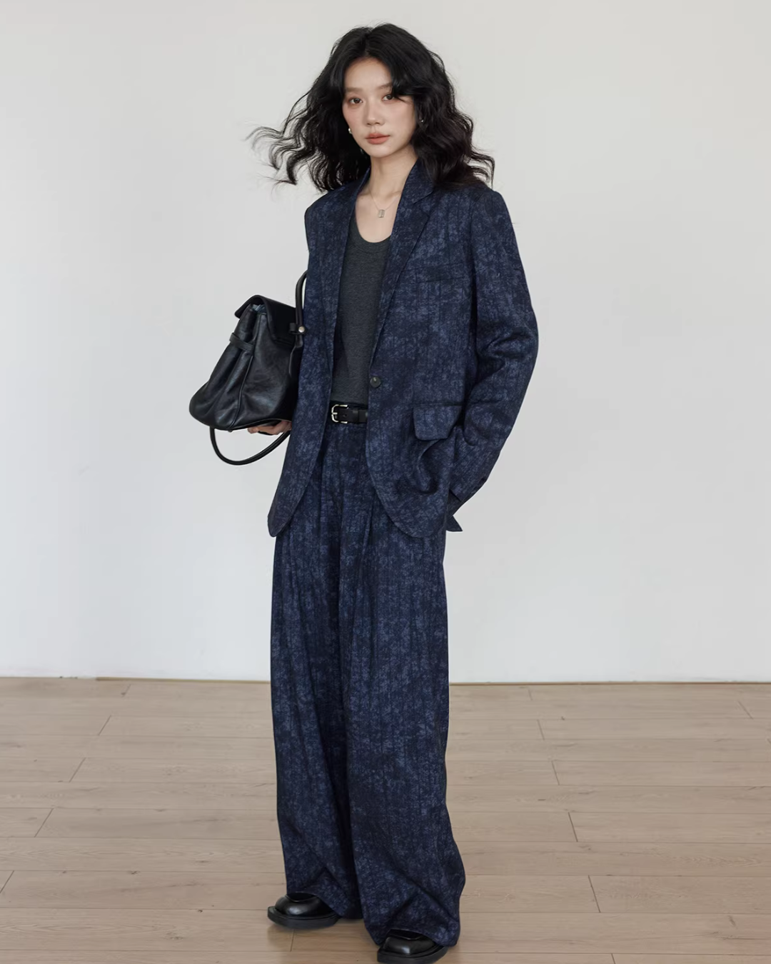 Linen Oversized Casual Jacket/Wide Pants VAS0181