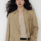 Stripe Design Blazer Jacket / Casual Wide Pants VAS0189