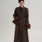 Fur Cuff Long Coat SRS0403