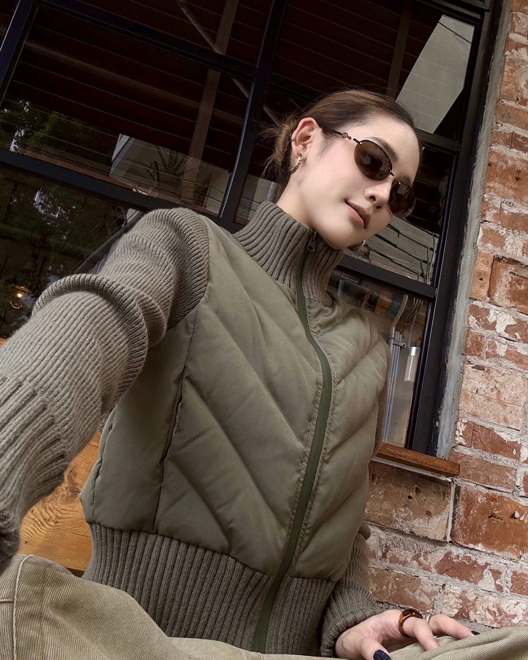 Knit Panel Quilted Knit Jacket WWP0019