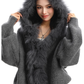 Fur Hood Zip Up Knit BGS0018
