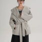 Open Collar Long Coat SRS0414