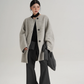 Hood Scarf Mid Length Wool Coat SRS0358