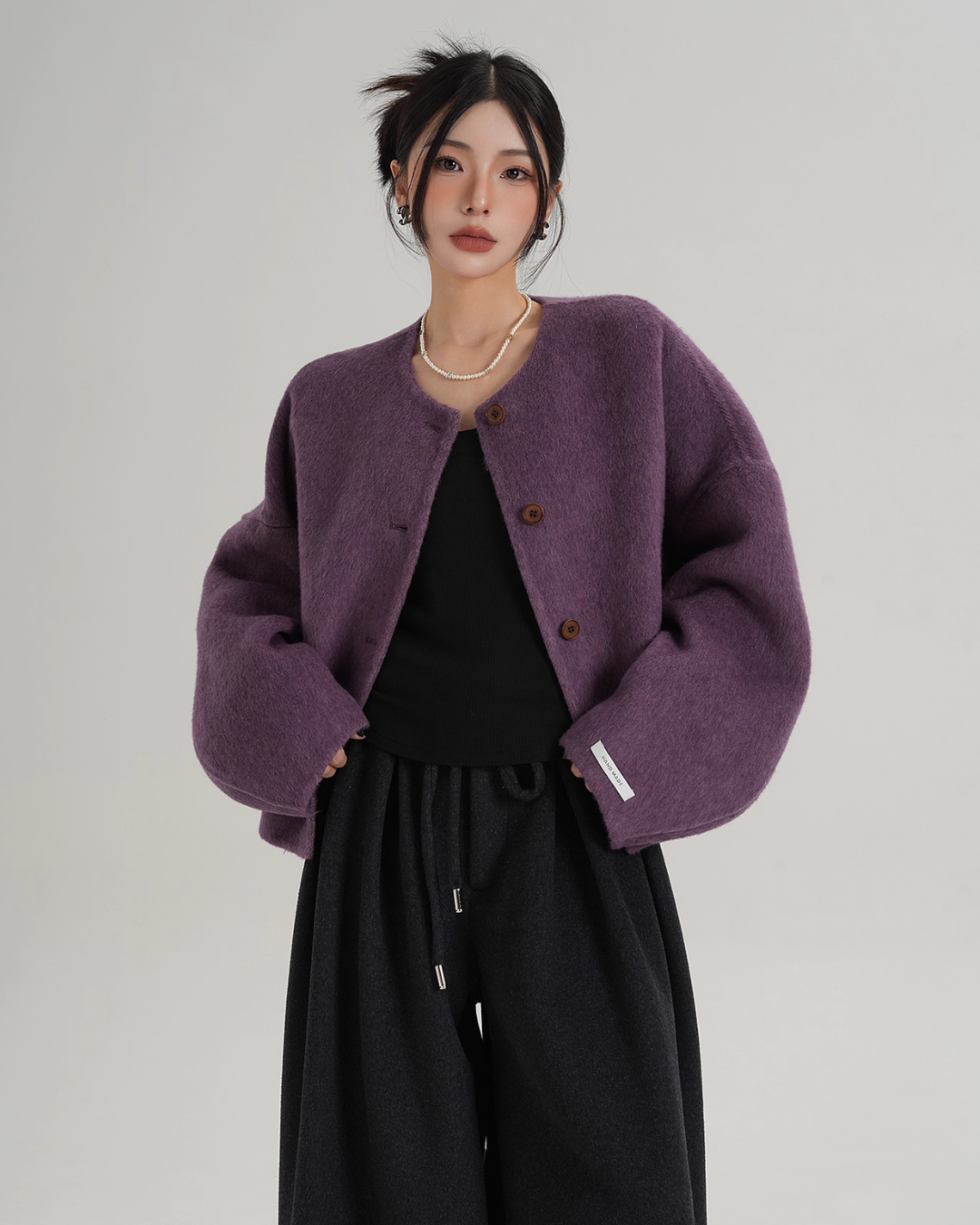 Crew Neck Knit Cardigan SRS0369