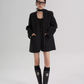Collarless Wool Coat with Choker SRS0393